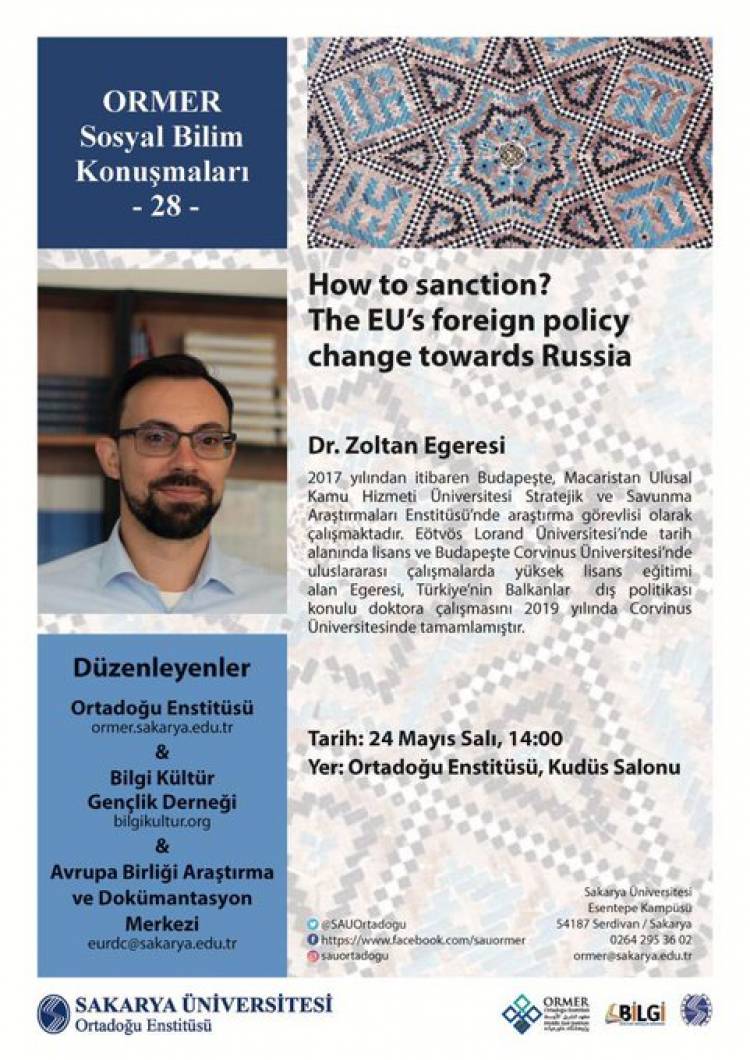 Conversation with Dr. Zoltan Egeresi where we will discuss the “How to sanction? The EU’s foreign policy change towards Russia”